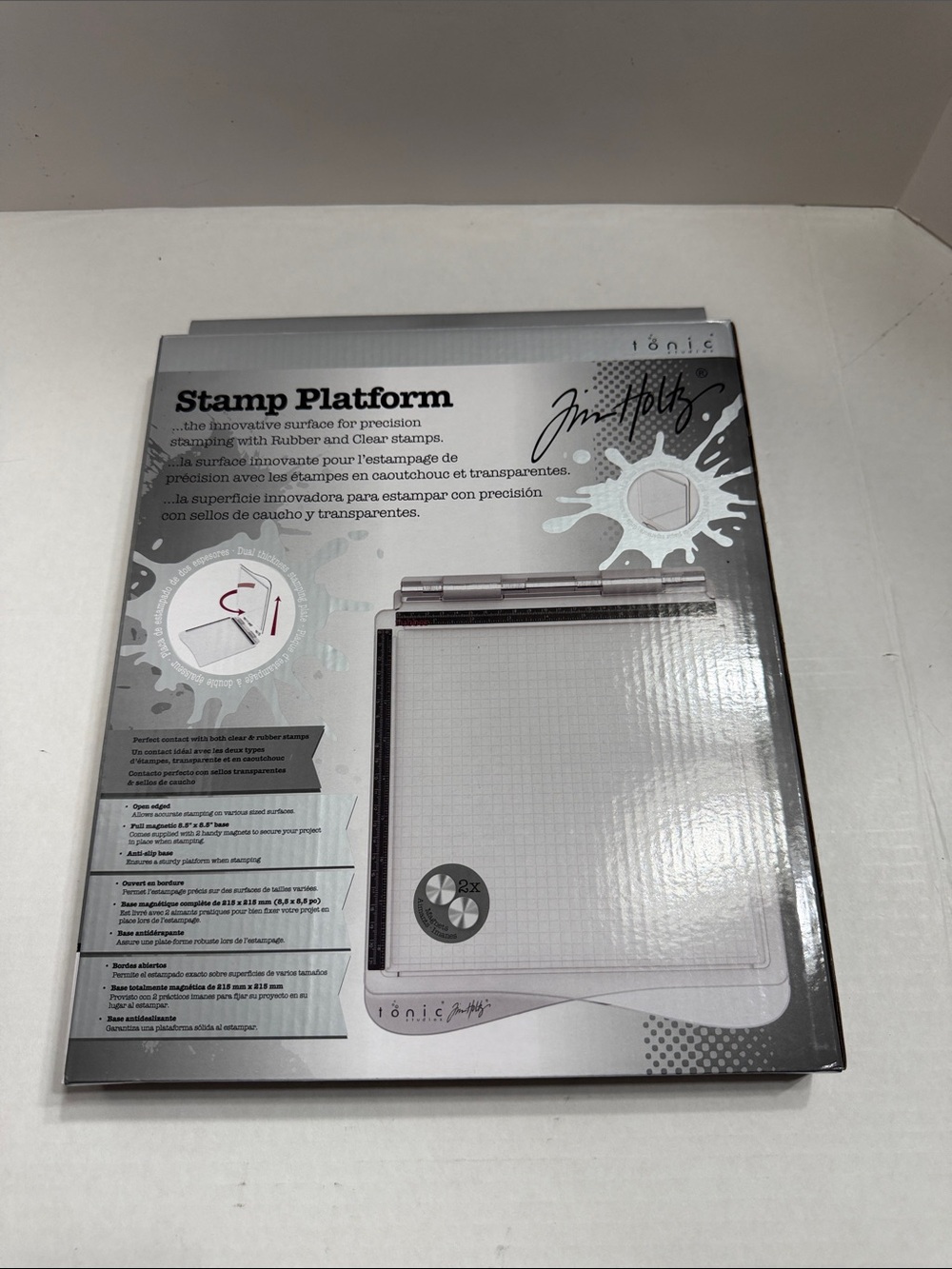 Tim Holtz Stamp Platform - Gray Precision Stamp Platform, Model #1707E